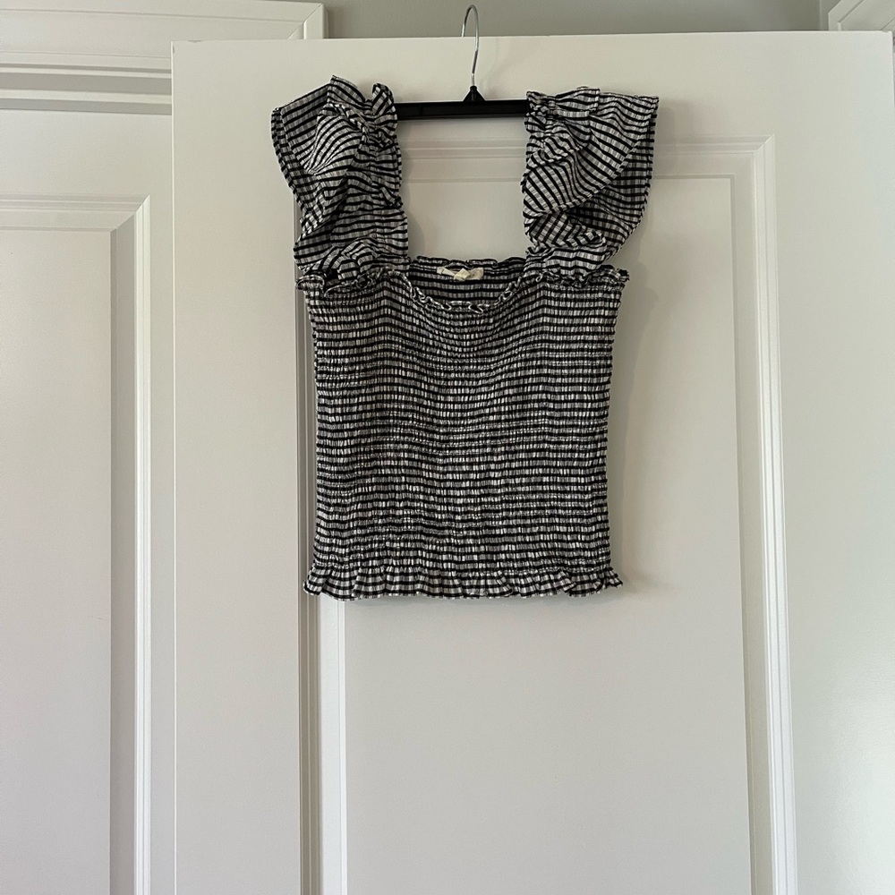Promesa Striped Black and White Women's Top